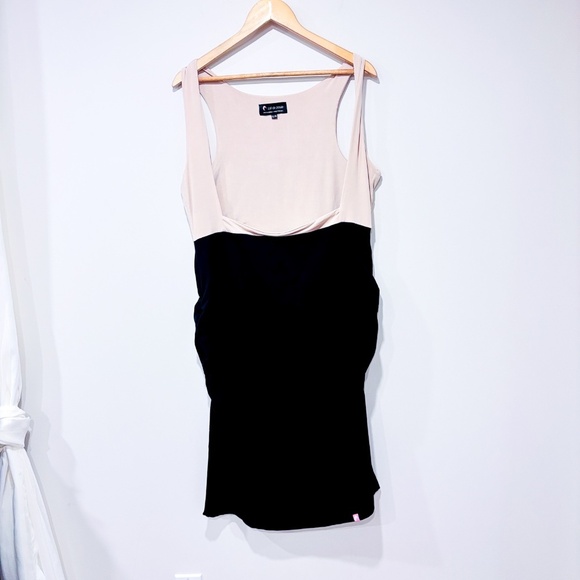 🌼NWOT🌼 LAIT DE POULE – Black & nude fitted nursing dress * - Picture 1 of 7